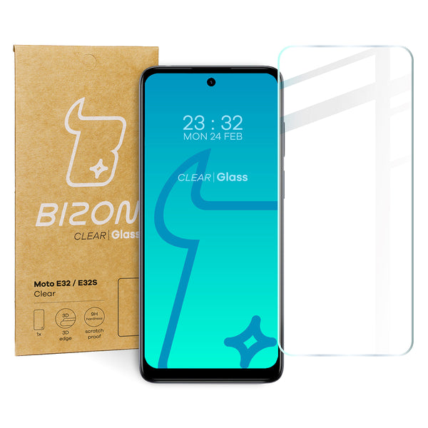 Gehärtetes Glas Bizon Glass Clear für Motorola Moto E32 / E32S