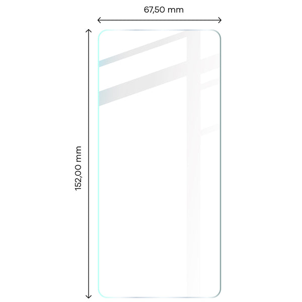 Foto von Bizon Glass Clear gehärtetem Glas für Oppo Reno 4 Lite / Oppo Reno 5 / Realme 8 / Realme 8 Pro auf Maßband