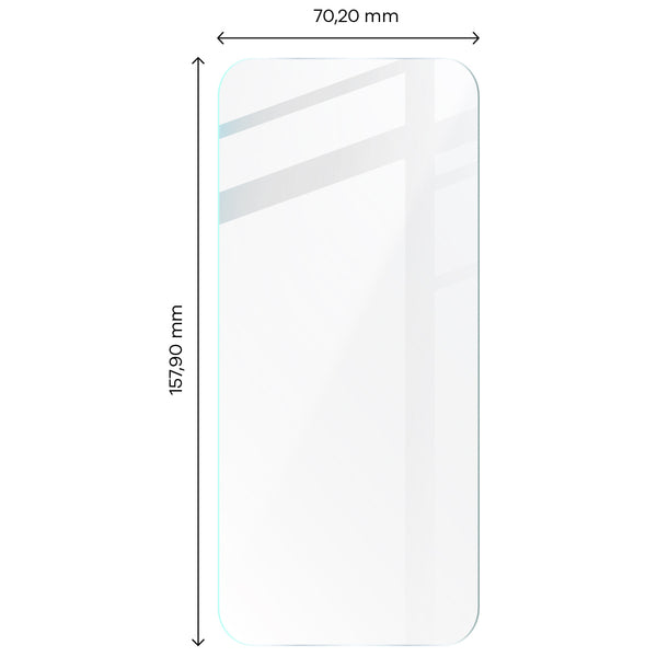 Foto von Bizon Glass Clear gehärtetem Glas für Xiaomi Pocophone F3 auf Maßband