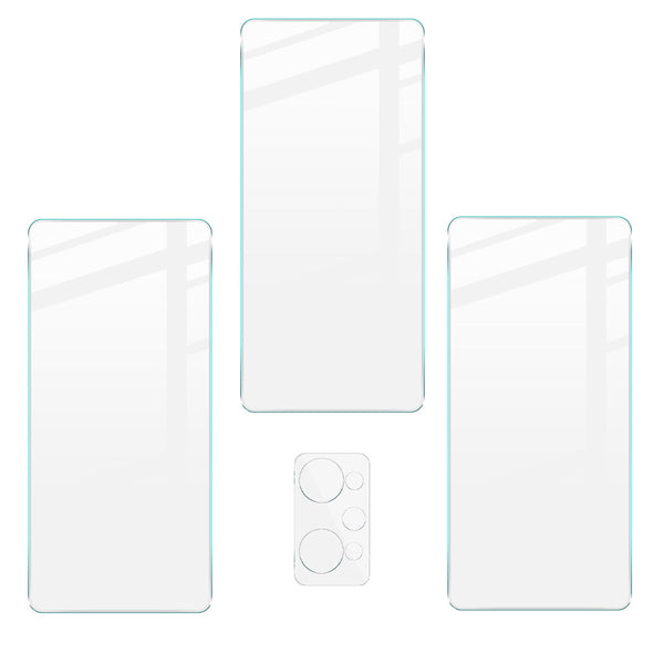 Gehärtetes Glas Bizon Glass Clear - 3 Stück + Kameraschutz, Realme GT 2 / Neo 2