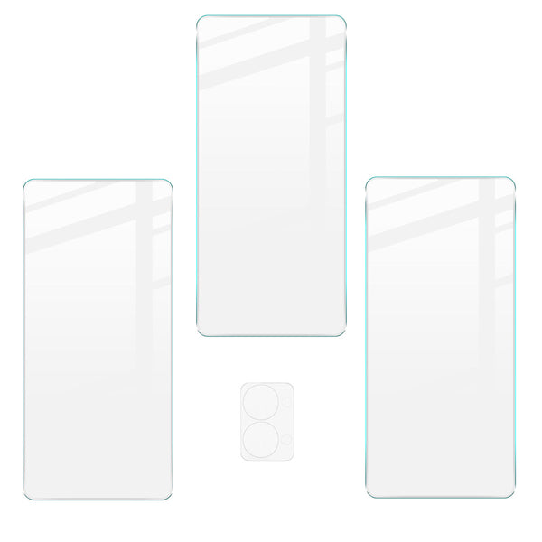 Gehärtetes Glas Bizon Glass Clear - 3 Stück + Kameraschutz, OnePlus Nord 2T