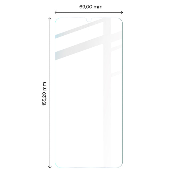 Gehärtetes Glas Bizon Glass Clear- 3 Stück + Kameraschutz, Galaxy A13 4G, Schwarz