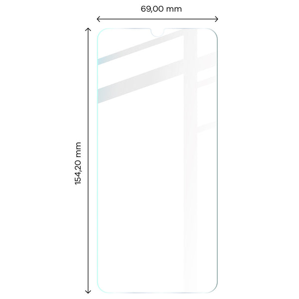 Gehärtetes Glas Bizon Glass Clear - 3 Stück + Kameraschutz, Moto E20