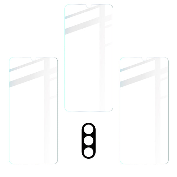 Gehärtetes Glas Bizon Glass Clear - 3 Stück + Kameraschutz, Moto E20