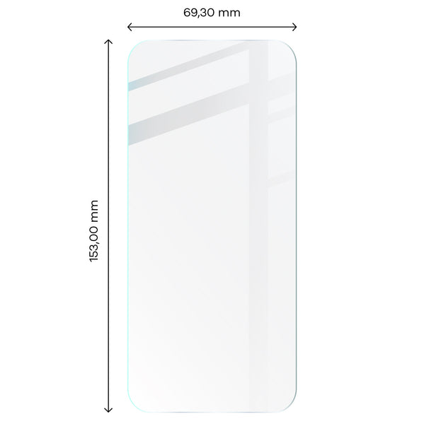 Foto von Bizon Glass Clear gehärtetem Glas für Samsung Galaxy A51 auf Maßband