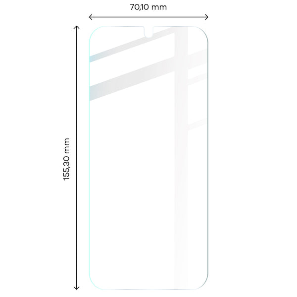 Foto von Bizon Glass Clear gehärtetem Glas für Samsung Galaxy S21 Plus auf Maßband