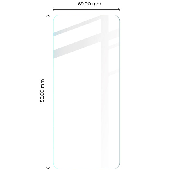 Gehärtetes Glas Bizon Glass Clear - 3 Stück + Kameraschutz, Realme 9i