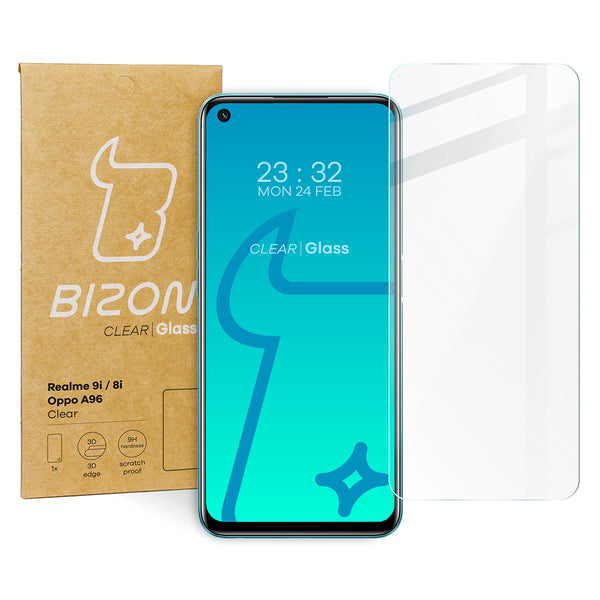 Gehärtetes Glas Bizon Glass Clear für Realme 9i / Realme 8i / Oppo A96