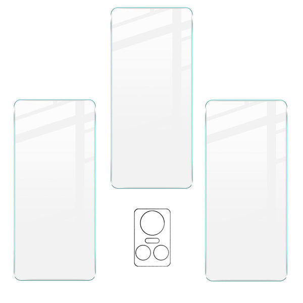 Gehärtetes Glas Bizon Glass Clear - 3 Stück + Kameraschutz, Realme GT Neo 3