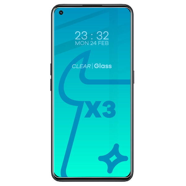 Gehärtetes Glas Bizon Glass Clear - 3 Stück + Kameraschutz, Realme GT 2 / Neo 2