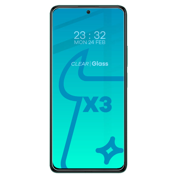 Gehärtetes Glas Bizon Glass Clear - 3 Stück + Kameraschutz, Xiaomi Poco F4