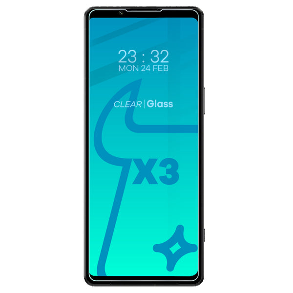 Gehärtetes Glas Bizon Glass Clear - 3 Stück + Kameraschutz, Sony Xperia 1 IV