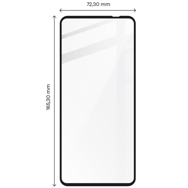 Gehärtetes Glas Bizon Glass Edge für Moto G51 5G, Schwarz