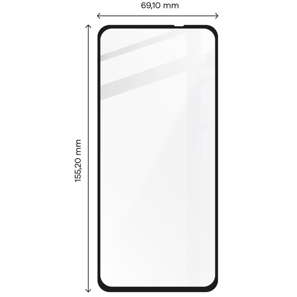 Gehärtetes Glas Bizon Glass Edge für Moto G71 5G, Schwarz