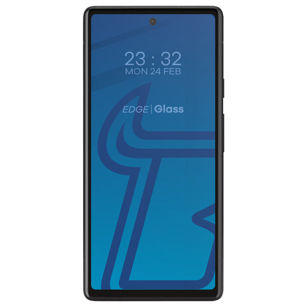 Gehärtetes Glas Bizon Glass Edge für Pixel 6A, Schwarz