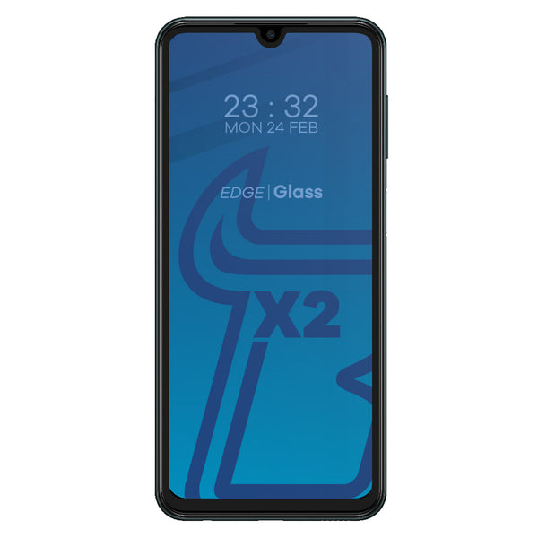 Gehärtetes Glas Bizon Glass Edge - 2 Stück + Kameraschutz für Galaxy M13 / M23 5G, Schwarz