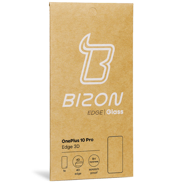 Gehärtetes Glas Bizon Glass Edge 3D für OnePlus 10 Pro, Schwarz