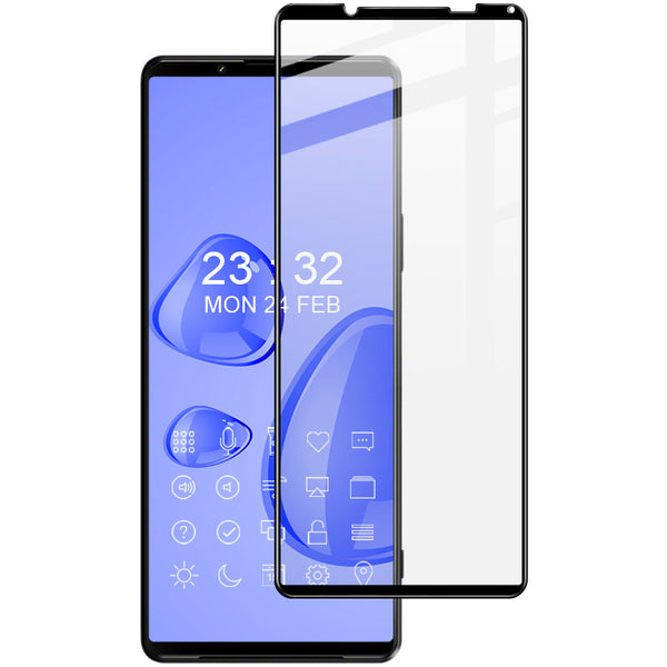 Gehärtetes Glas Bizon Glass Edge für Sony Xperia 10 IV, Schwarz