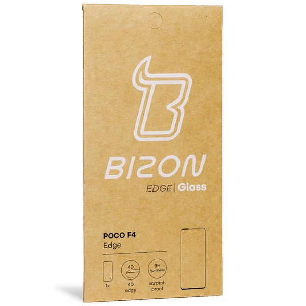 Gehärtetes Glas Bizon Glass Edge für Xiaomi Poco F4, Schwarz