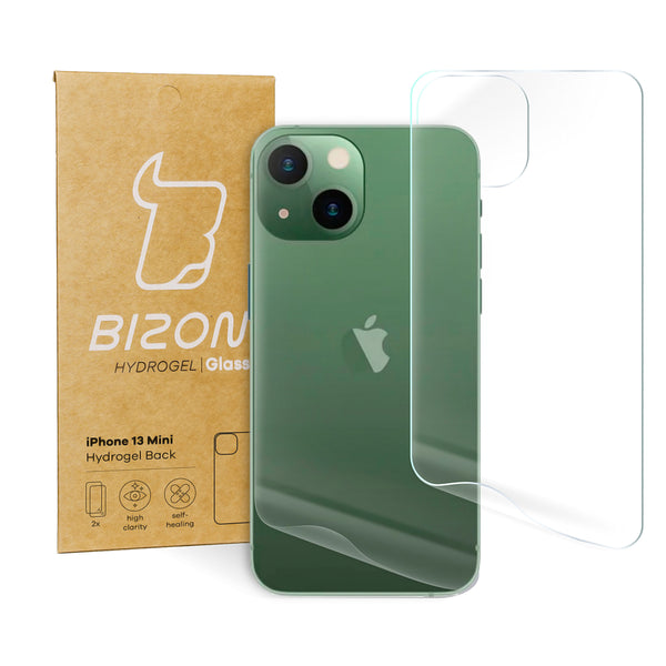 Hydrogel Folie für die Rückseite Bizon Glass, iPhone 13 Mini, 2 Stück