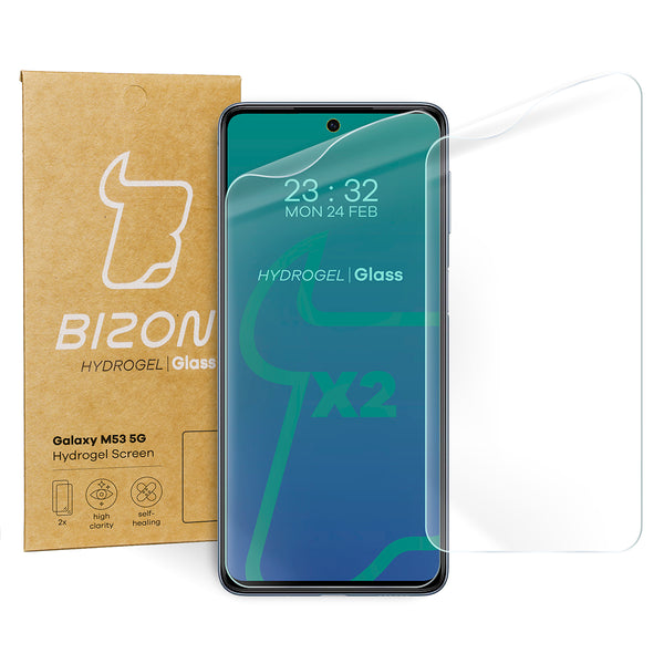 Hydrogel Folie für den Bildschirm Bizon Glass Hydrogel, Galaxy M53 5G, 2 Stück