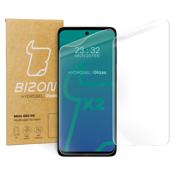 Hydrogel Folie für den Bildschirm Bizon Glass Hydrogel, Moto G62 5G, 2 Stück