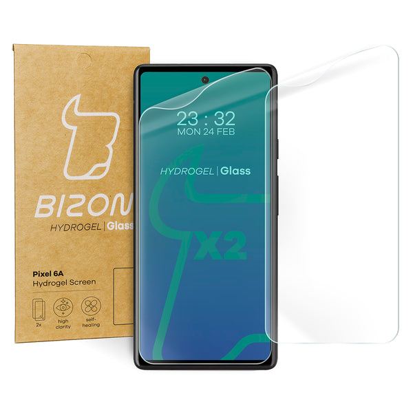 Hydrogel Folie für den Bildschirm Bizon Glass Hydrogel, Google Pixel 6A, 2 Stück