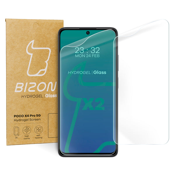Hydrogel Folie für den Bildschirm Bizon Glass Hydrogel, Poco X4 Pro 5G, 2 Stück