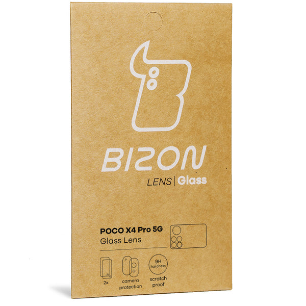 Glas für die Kamera Bizon Glass Lens für Poco X4 Pro 5G, 2 Stück