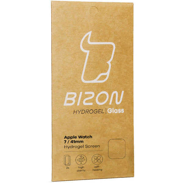 Hydrogel Folie Bizon Glass Hydrogel v2, Apple Watch 7 41mm, 2 Stück