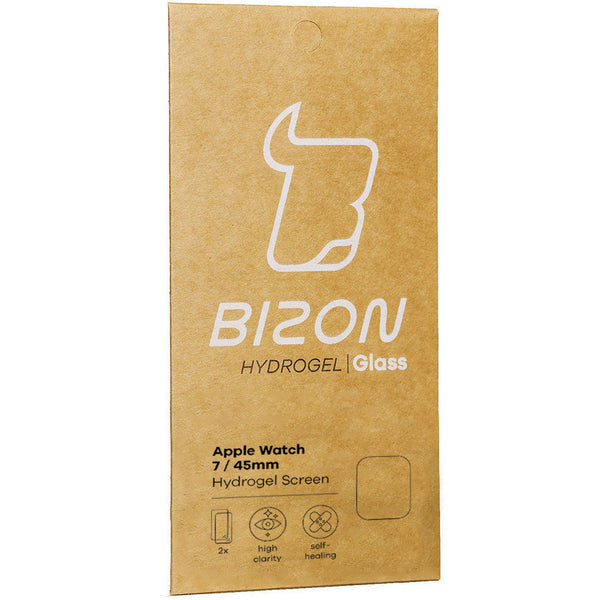 Hydrogel Folie Bizon Glass Hydrogel v2, Apple Watch 7 45mm, 2 Stück