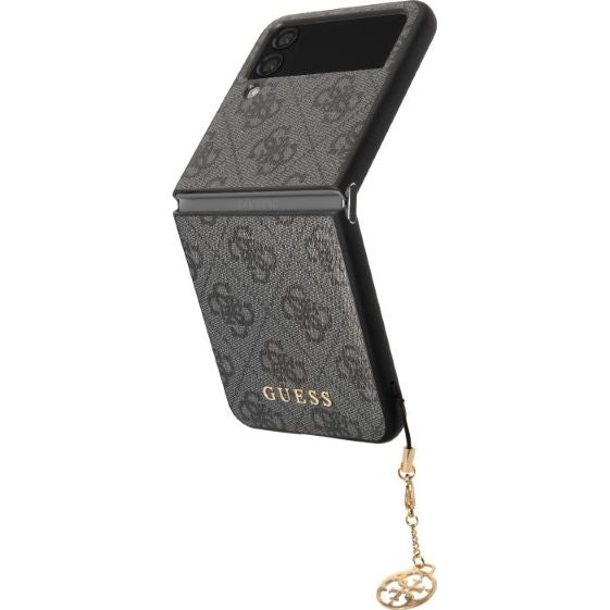 Schutzhülle Guess 4G Charms Collection für Galaxy Z Flip 4, Grau