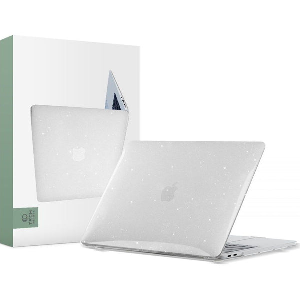 Schutzhülle Tech Protect SmartShell für Macbook Air 13 2018 - 2020, Transparentes Glitzern