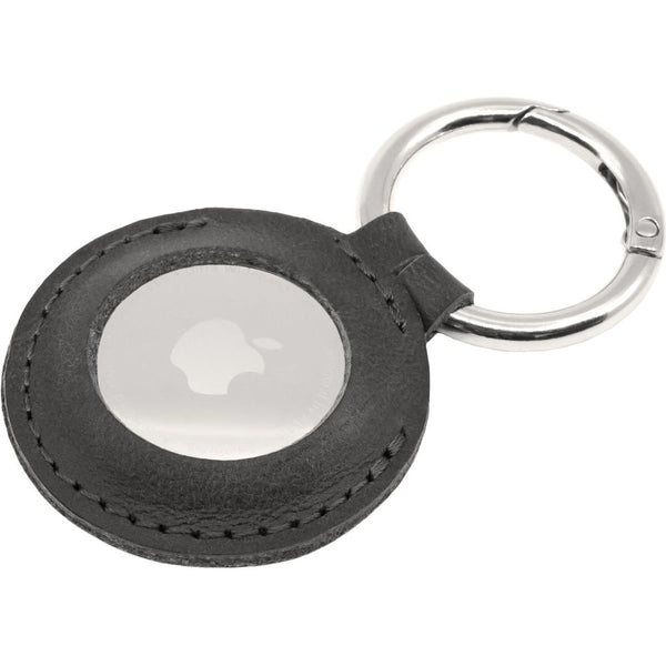 Schutzhülle Fixed Real Leather Case für Apple AirTag, Schwarz