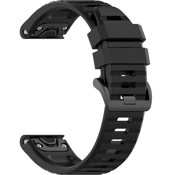 Armband Fixed Silicone Strap 22mm für Smartwatch, Schwarz