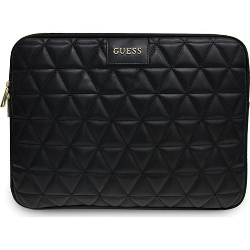 Schutzhülle Guess Sleeve Quilted für Laptops bis 13'', Schwarz