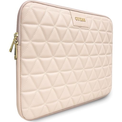 Schutzhülle Guess Sleeve Quilted für Laptops bis zu 13'', Rosa