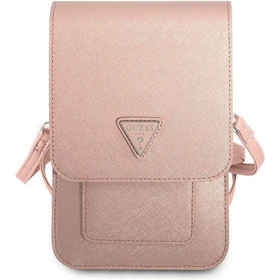 Guess Saffiano Triangle Universaltasche / Schuber 100 x 160 mm, rosa