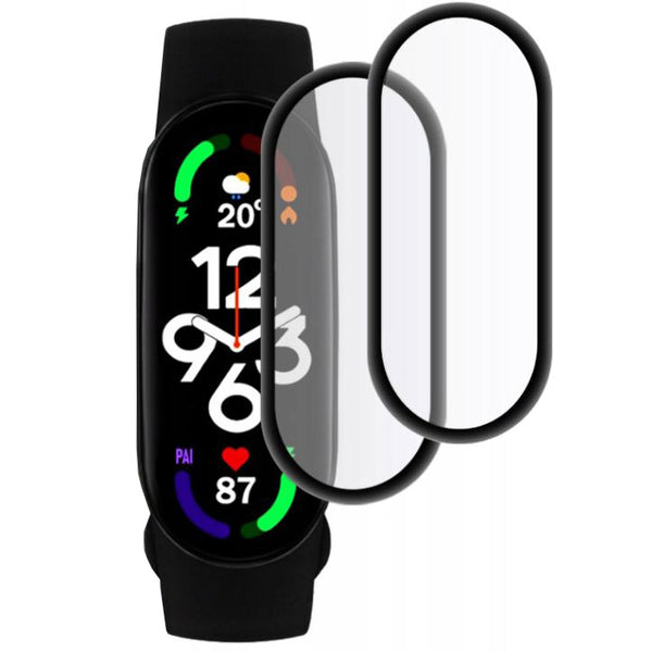 Gehärtetes Glas Hofi Hybrid Pro+, Xiaomi Mi Smart Band 7, Schwarz