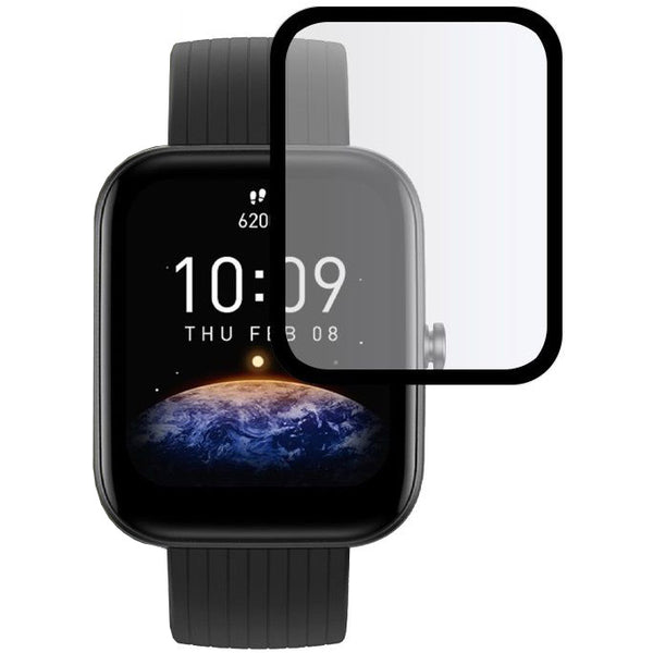 Gehärtetes Glas Hofi Hybrid Pro+, Amazfit 3/ 3 Pro, Schwarz