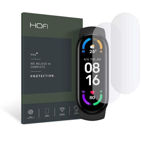 Hofi Hydroflex Pro+ Hydrogelfolie Xiaomi Mi Band 5 / 6 / 6 NFC, 2 Stück