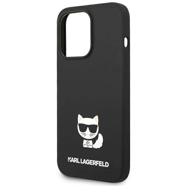 Schutzhülle Karl Lagerfeld Silicone Choupette für iPhone 14 Pro Max, Schwarz