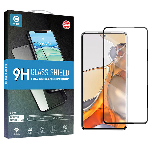 Gehärtetes Glas Mocolo TG+ FG Xiaomi 11T 5G/11T Pro 5G, schwarzer Rahmen