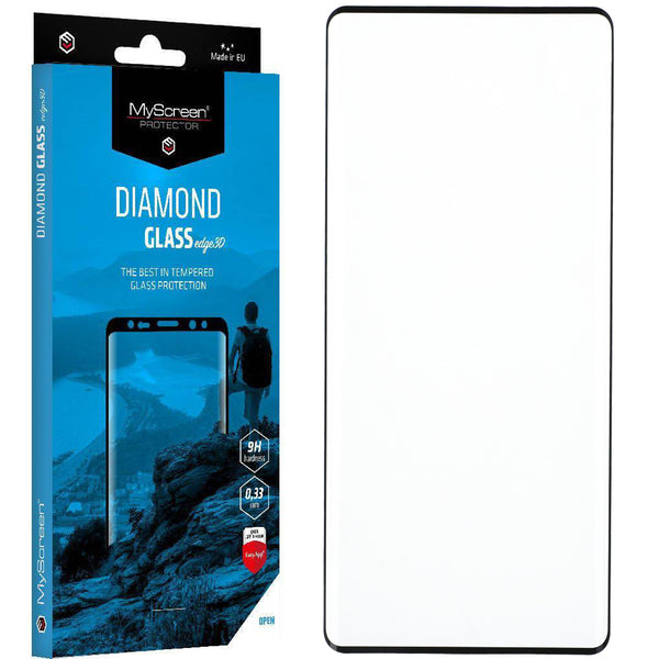 Glas MyScreen Diamond Glass Edge 3D für Motorola Edge 30 Ultra, schwarzer Rahmen