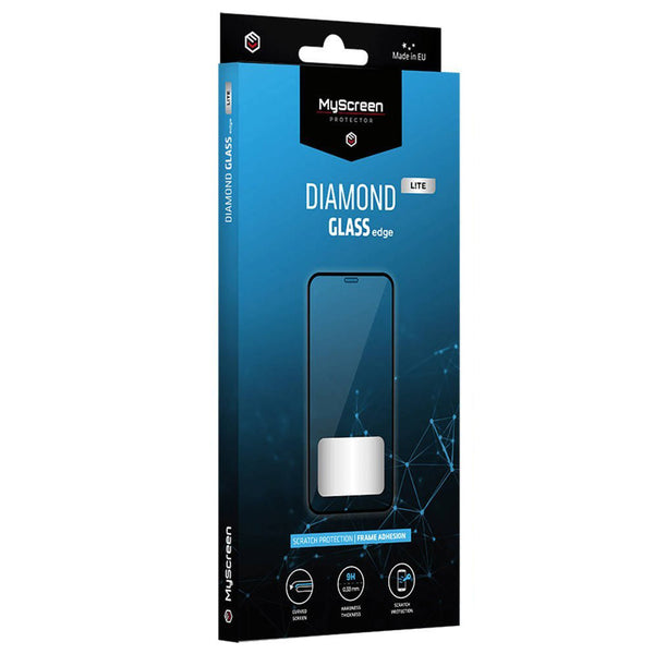 Glas MyScreen Diamond Glass Lite Edge Full Glue Redmi 10C, schwarzer Rahmen