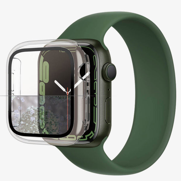 Antibakterielles Glas Panzerglass Full Body Apple Watch 7, 41mm, transparenter Rahmen