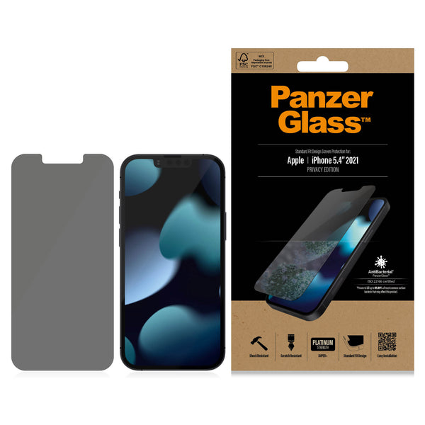 Gehärtetes Glas Panzerglass Privacy iPhone 13 Mini, abgedunkelt