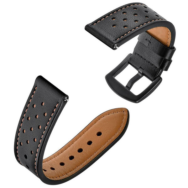 ederarmband Tech-Protect Leather für Samsung Galaxy Watch 4, Schwarz