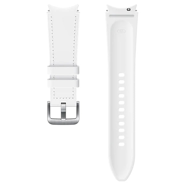Armband Samsung Hybrid Leather Band, 20mm M/L für Galaxy Watch 4, Weiß