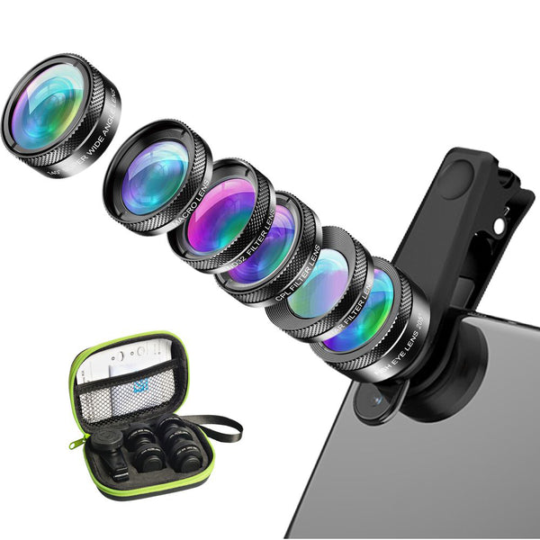 Kameraobjektive Apexel 6-in-1 für Smartphone / Tablet mit Clip